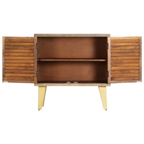 Rustika Rowe -  Sideboard 80x35x80 cm Solid Mango Wood and Cast Iron
